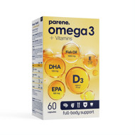 OMEGA 3 + VITAMINAI D IR E, 1000 mg, 60 kapsulių paveikslėlis
