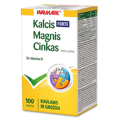 WALMARK KALCIS-MAGNIS-CINKAS FORTE, 100 tablečių paveikslėlis