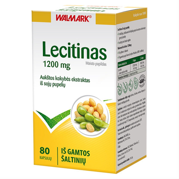 WALMARK LECITINAS, 1200 mg, 80 tablečių paveikslėlis