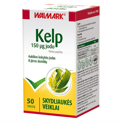 WALMARK KELP, 0,15 mg, 50 tablečių paveikslėlis