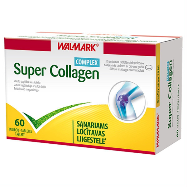 WALMARK SUPER COLLAGEN COMPLEX, 60 kramtomųjų tablečių paveikslėlis