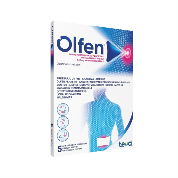 OLFEN, 140 mg, vaistinis pleistras, N5  paveikslėlis