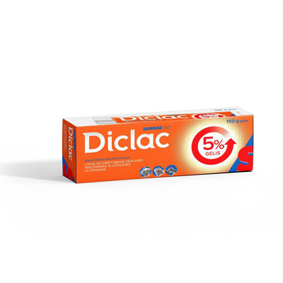 DICLAC, 5%, gelis, 150 g paveikslėlis