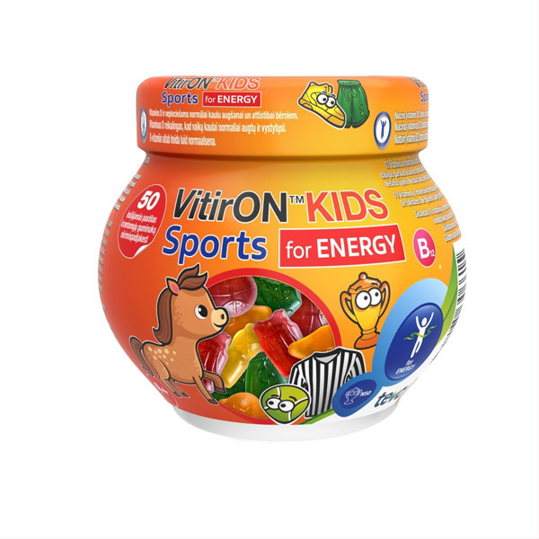 VITIRON KIDS SPORTS FOR ENERGY, guminukai vaikams, 50 guminukų paveikslėlis