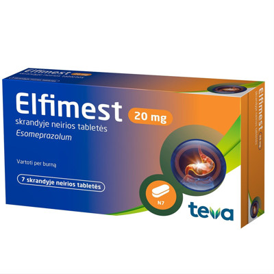 ELFIMEST, 20 mg, skrandyje neirios tabletės, N7 paveikslėlis