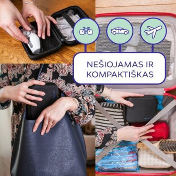 Herupa Smart Mesh belaidis inhaliatorius, 1vnt paveikslėlis Herupa Smart Mesh belaidis inhaliatorius, 1vnt paveikslėlis