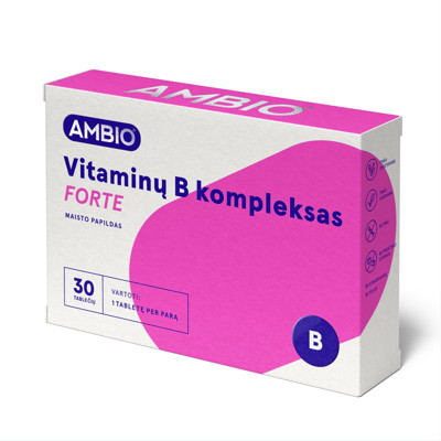 AMBIO VITAMINŲ B KOMPLEKSAS FORTE, 30 tablečių paveikslėlis