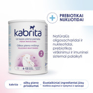 KABRITA® 2 (nuo 6-12 mėn)  Tolesnio maitinimo adaptuotas ožkos pieno mišinys, padedantis palaikyti normalią viškinimo sistemos funkciją. 800g. paveikslėlis