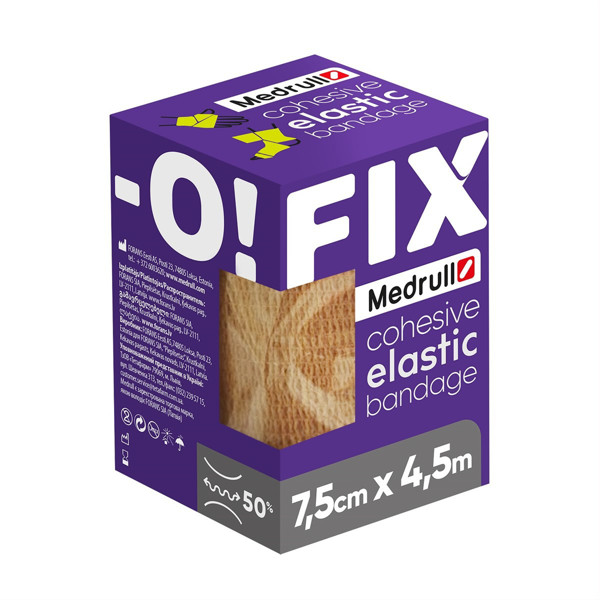 MEDRULL FIX-O, neaustinės medžiagos lipnus tvarstis, 7,5 cm x 4,5 m paveikslėlis