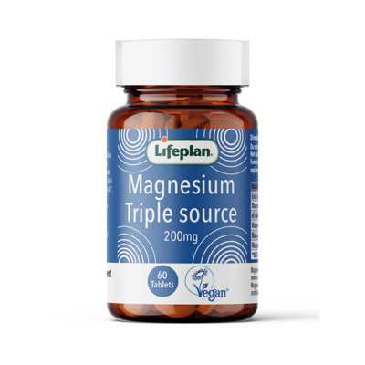 Magnesium Triple source 200 mg LIFEPLAN, magnis iš trijų šaltinių, 60 tablečių paveikslėlis