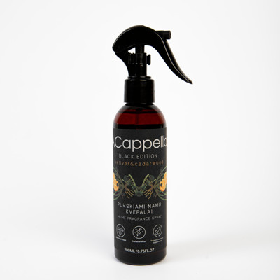 ACAPPELLA Black Edition purškiami namų kvepalai, Vetiver & cedarwood, 200 ml paveikslėlis