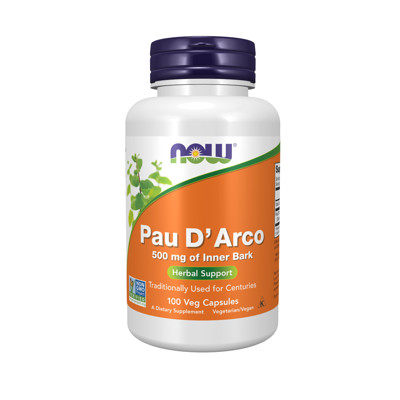 NOW Pau D'Arco 500 mg 100 Kapsulių paveikslėlis
