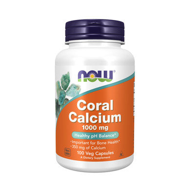 NOW Coral Calcium 1000mg 100 Kapsulių paveikslėlis
