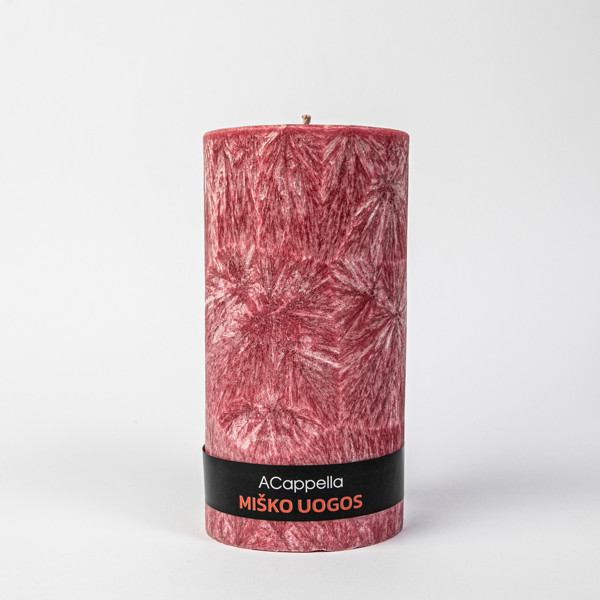 Accapella Rankų darbo 100% palmių vaško kvapni žvakė ,,Miško uogos'', 16 cm paveikslėlis