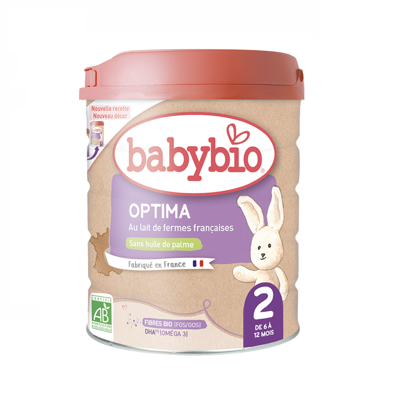 BABYBIO OPTIMA 2 ekologiškas pieno mišinys, nuo 6 iki 12 mėn., 800 g paveikslėlis