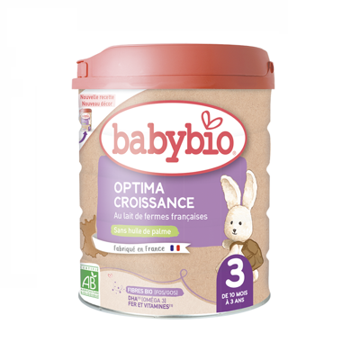 BABYBIO OPTIMA 3 ekologiškas pieno mišinys, nuo 10 mėn. iki 3 m., 800 g paveikslėlis