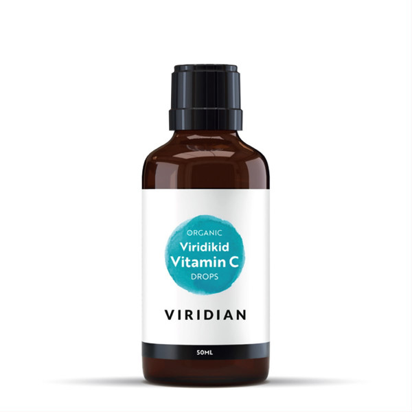 VIRIDIAN VIRIDIKID VITAMIN C DROPS, skystas vitaminas C, 50 ml paveikslėlis