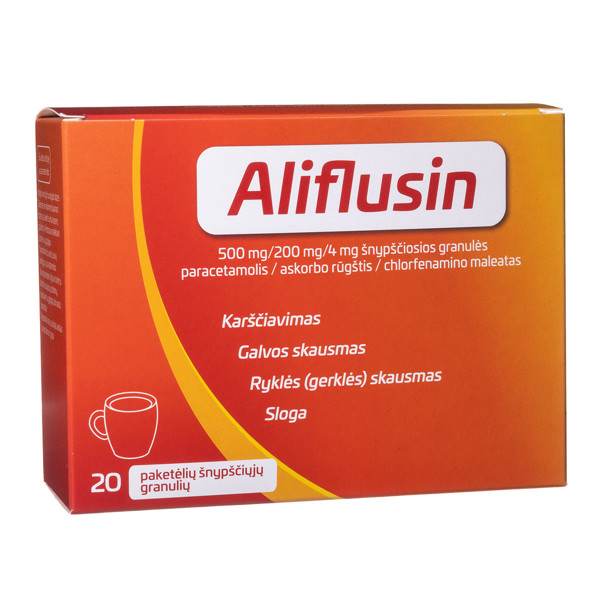 ALIFLUSIN, 500 mg/200 mg/4 mg, šnypščiosios granulės, N20 paveikslėlis