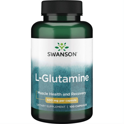SWANSON L-GLUTAMINAS, 500 mg, 100 kapsulių paveikslėlis