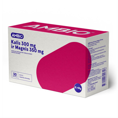 AMBIO KALIS 300 mg IR MAGNIS 350 mg, 30 paketėlių geriamajam tirpalui paveikslėlis
