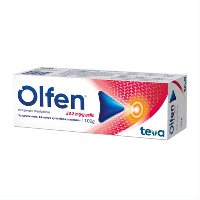 OLFEN, 23,2 mg/g, gelis, 100 g paveikslėlis