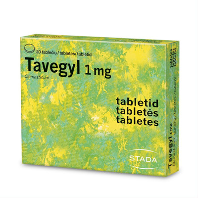 TAVEGYL, 1 mg, tabletės, N20  paveikslėlis