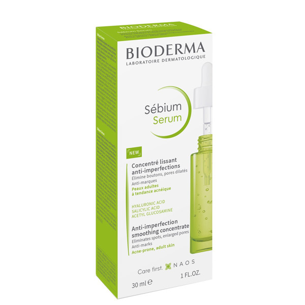 BIODERMA SEBIUM SERUM, koncentruotas serumas į spuogus linkusiai, riebiai odai, 30 ml paveikslėlis