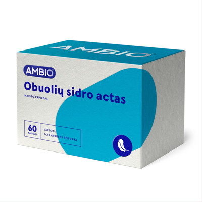 AMBIO OBUOLIŲ SIDRO ACTAS, 60 kapsulių paveikslėlis