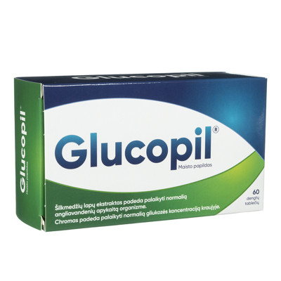 GLUCOPIL, 60 dengtų tablečių paveikslėlis