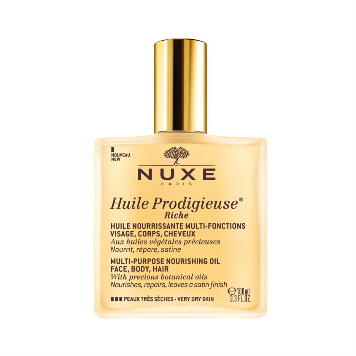 NUXE HUILE PRODIGIEUSE RICHE, sausasis aliejus sausai odai, 100ml