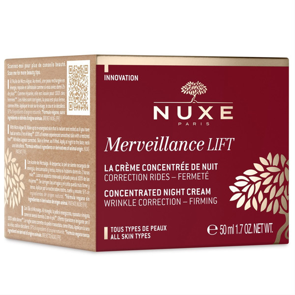 NUXE MERVEILLANCE LIFT, Koncentruotas naktinis kremas, 50ml paveikslėlis