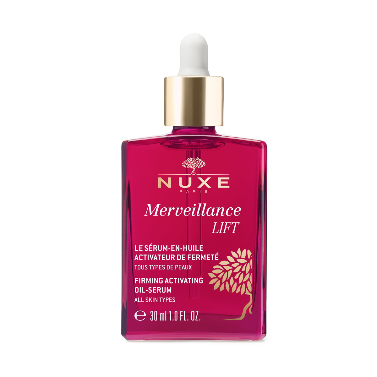 NUXE MERVEILLIANCE LIFT, Stangrinamasis ir aktyvinamasis aliejus-serumas, 30ml