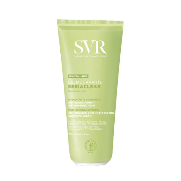 SVR SEBIACLEAR CR?ME LAVANTE, kreminis drėkinamasis veido prausiklis riebiai, probleminei odai, 200ml paveikslėlis