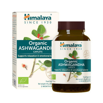 Himalaya Organic Ashwagandha 60 kapsulių