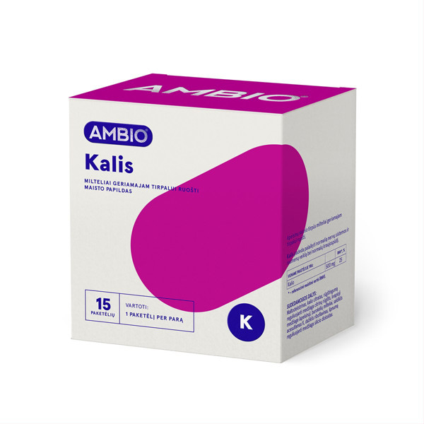 AMBIO KALIS (500 mg), 15 paketėlių miltelių geriamajam tirpalui ruošti paveikslėlis