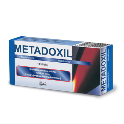METADOXIL, 500 mg, 10 tablečių paveikslėlis