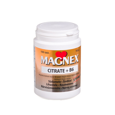MAGNEX CITRATE+B6,100 tablečių paveikslėlis