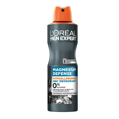 MEN EXPERT Magnesium Defence, hipoalerginis purškiamas dezodorantas, 150 ml paveikslėlis