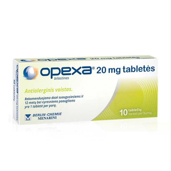 OPEXA, 20 mg, tabletės, N10  paveikslėlis