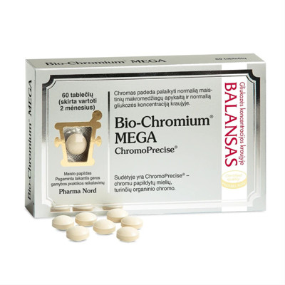 PHARMA NORD BIO-CHROMIUM MEGA, 60 tablečių paveikslėlis