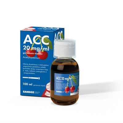 ACC, 20 mg/ml, geriamasis tirpalas, 100 ml paveikslėlis