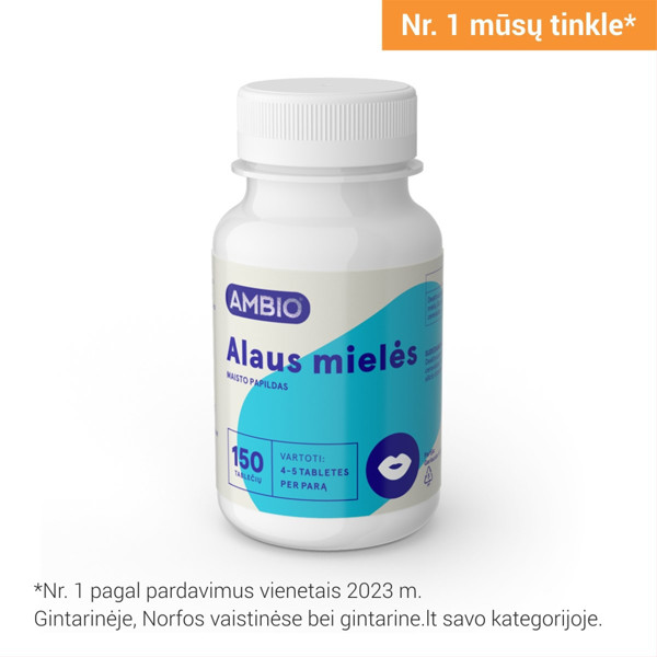 AMBIO ALAUS MIELĖS, 500 mg, 150 tablečių paveikslėlis