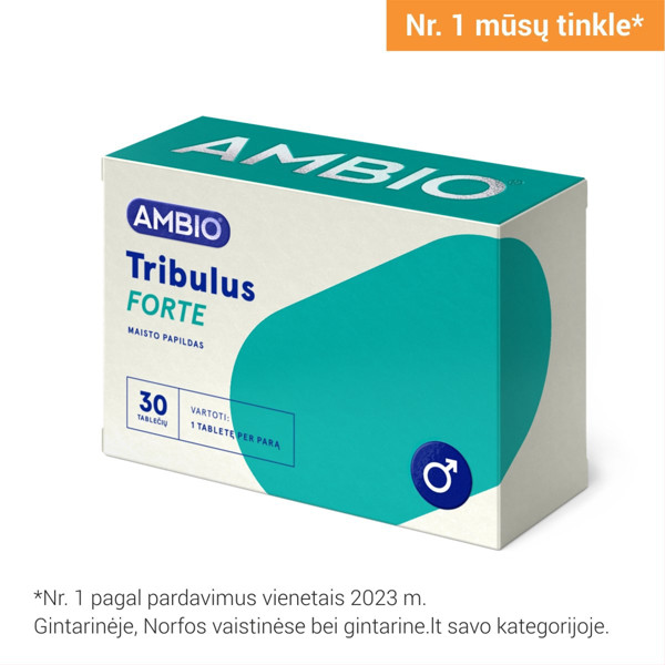 AMBIO TRIBULUS FORTE, 30 tablečių | Gintarinė vaistinė