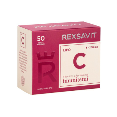 REXSAVIT LIPO C 250 mg, 50 kietųjų kapsulių paveikslėlis