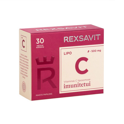 REXSAVIT LIPO C 500 mg, 30 kietųjų kapsulių paveikslėlis