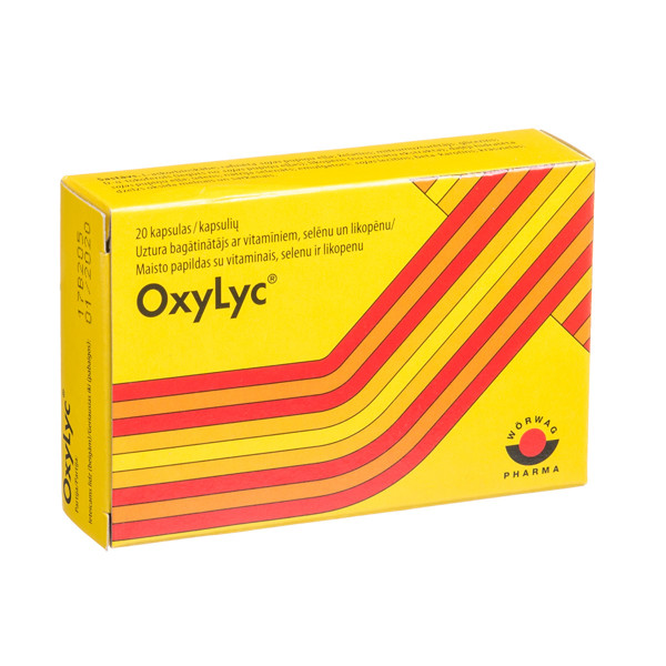 WORWAG PHARMA OXYLYC, su vitaminais, selenu ir likopenu, 20 kapsulių paveikslėlis