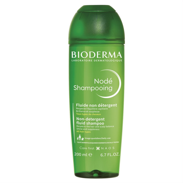 BIODERMA NODE SHAMPOOING FLUID, švelnus šampūnas, kasdienis, be detergentų, 200 ml paveikslėlis