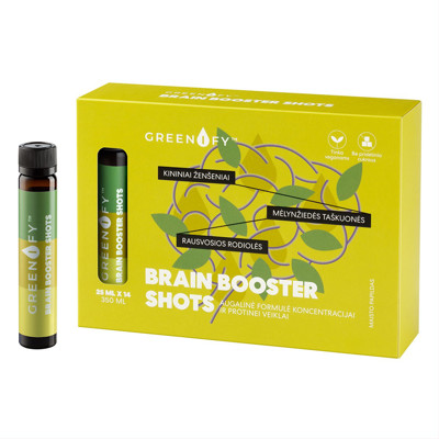 Greenify Brain Booster Shots, protinei veiklai, koncentracijai, 25 ml, N14 paveikslėlis