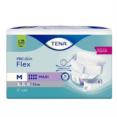 TENA FLEX MAXI, Juostinės sauskelnės šlapimo nelaikymui, M, 22 vnt. paveikslėlis