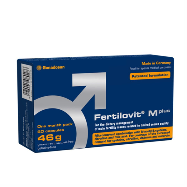 FERTILOVIT M PLUS, maisto papildas, 60 kapsulių paveikslėlis FERTILOVIT M PLUS, maisto papildas, 60 kapsulių paveikslėlis
